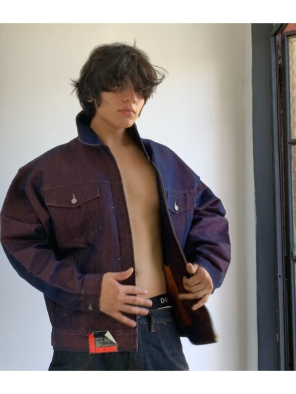 Men's Fubu Blue | Orange Casual Denim Jacket NWT